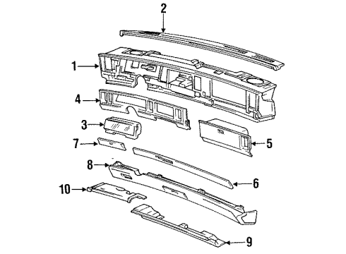 1992 Buick Park Avenue Instrument Display Assembly Diagram for 16161164