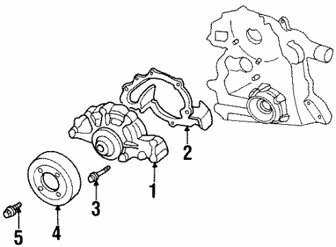1999 Buick LeSabre Cooling System, Radiator, Water Pump, Cooling Fan Diagram