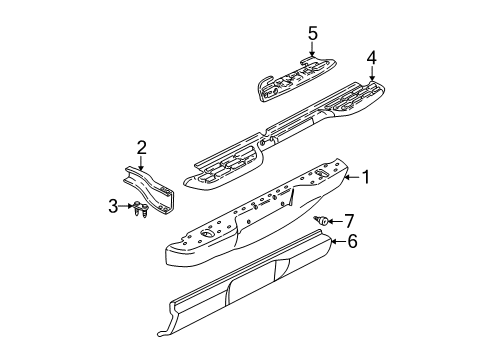 2004 Chevy S10 Rear Bumper Diagram