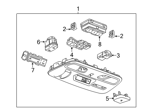 2022 Chevy Camaro Overhead Console Diagram