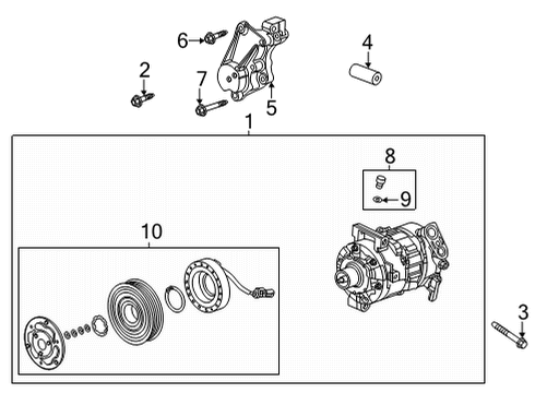 2022 Cadillac CT4 A/C Condenser, Compressor & Lines Diagram 5 - Thumbnail