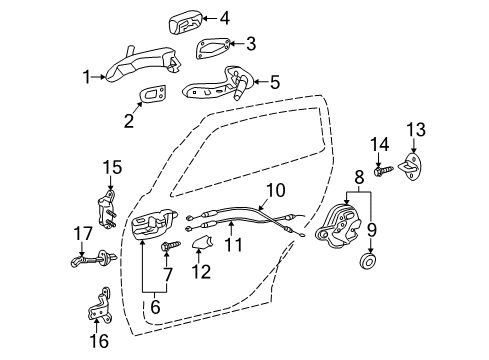2010 Pontiac Vibe Rear Door Diagram 5 - Thumbnail