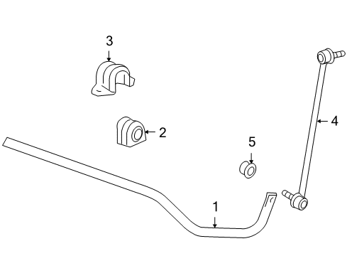 2014 Chevy Camaro Stabilizer Bar & Components - Front Diagram