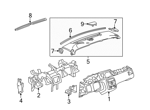 2006 Buick Lucerne Cluster & Switches, Instrument Panel Diagram
