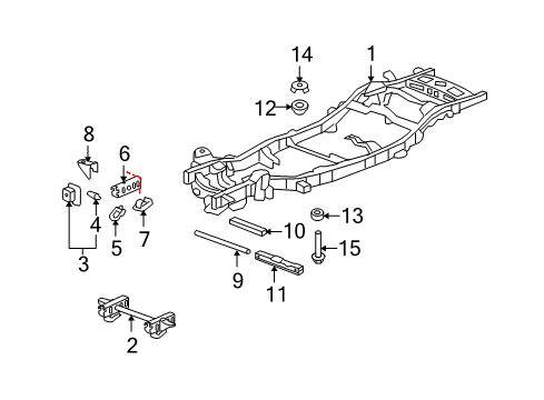 2012 Cadillac Escalade ESV Frame & Components Diagram
