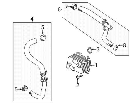 2022 Cadillac CT4 Inlet Hose Diagram for 12697175