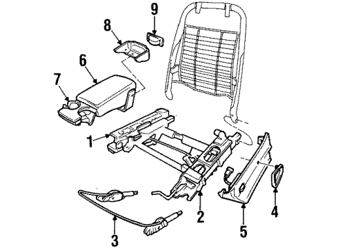 2002 Pontiac Grand Prix Seats & Track Components Diagram