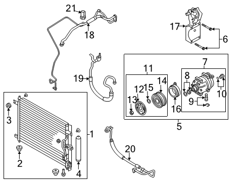 2004 Chevy Aveo Dehydrator Diagram for 96539635