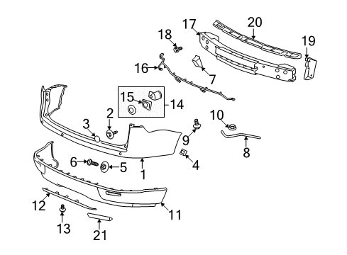 2007 Saturn Outlook Rear Bumper Diagram