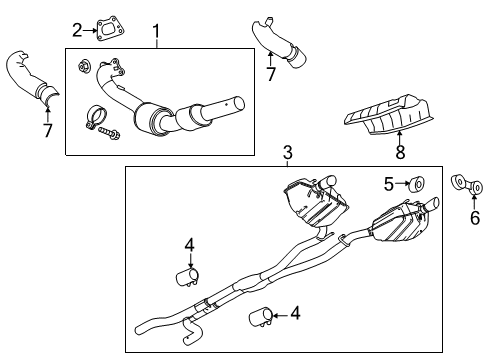2014 Chevy Camaro Exhaust Components Diagram 7 - Thumbnail