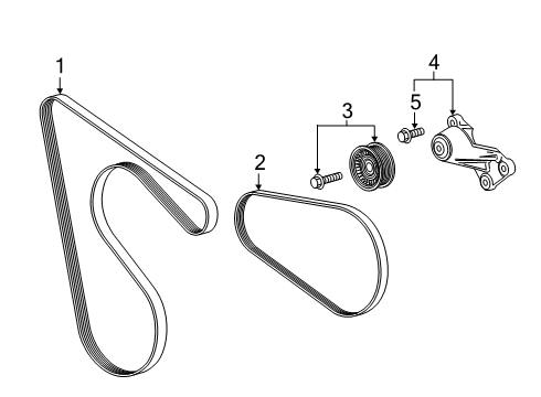 2021 Chevy Silverado 1500 Belts & Pulleys Diagram