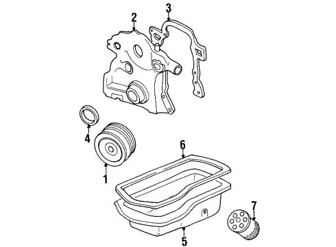 1993 Oldsmobile Achieva Engine Parts & Mounts, Timing, Lubrication System Diagram 3 - Thumbnail
