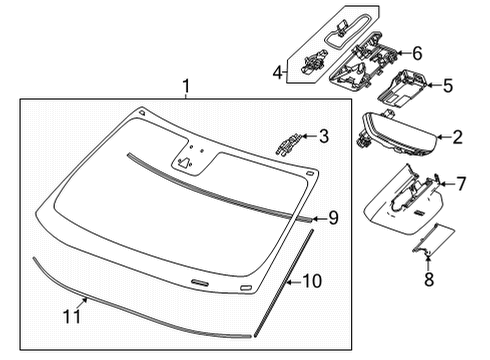 2024 Chevy Trailblazer Glass, Reveal Moldings Diagram