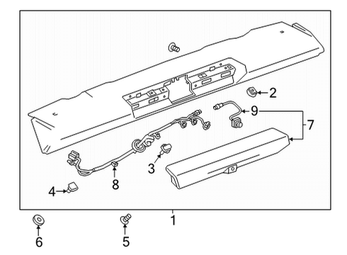 2021 Chevy Silverado 2500 HD Spoiler Diagram