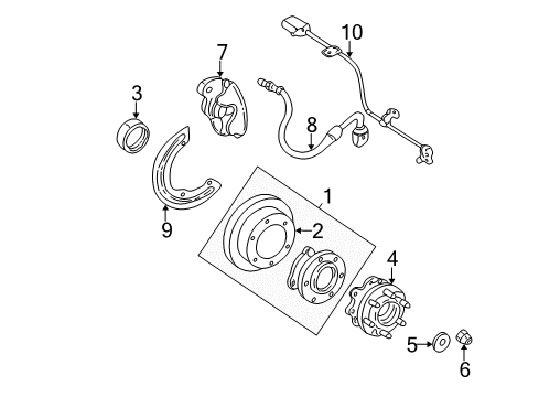 1999 GMC C3500 Front Brakes Diagram