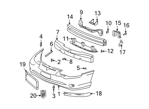 2005 Chevy Monte Carlo Front Bumper Diagram