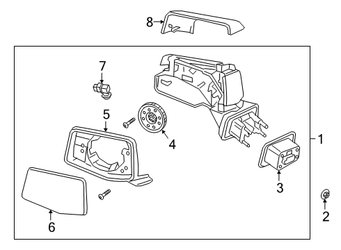 2021 Chevy Silverado 1500 Outside Mirrors Diagram