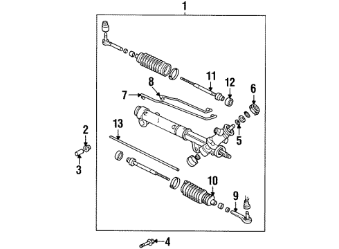 2002 Oldsmobile Intrigue P/S Pump & Hoses, Steering Gear & Linkage Diagram 2 - Thumbnail