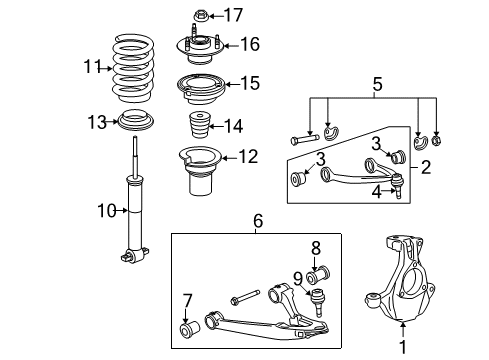 2007 Chevy Silverado 1500 Alignment Cam, Lower Diagram for 15741217