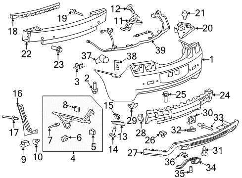 2012 Chevy Camaro Sleeve Bolt Diagram for 11570637