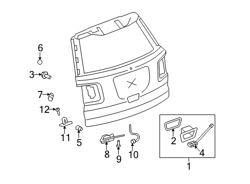 2012 GMC Acadia Lift Gate Diagram