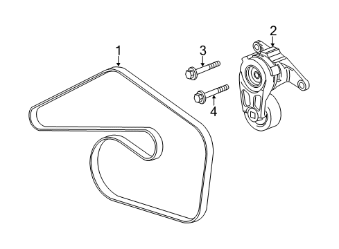 2014 Cadillac CTS Belts & Pulleys, Maintenance Diagram 3 - Thumbnail