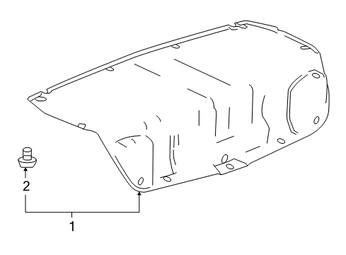 2008 Cadillac XLR Interior Trim - Trunk Lid Diagram