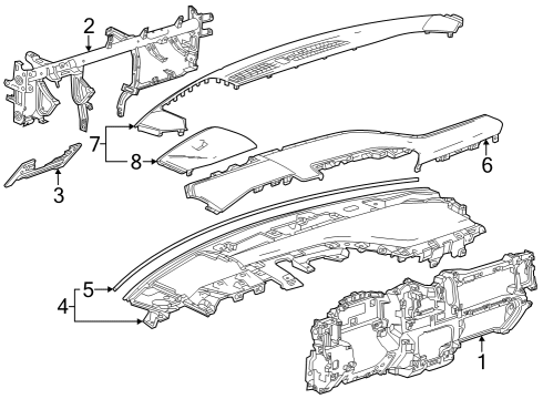 2024 GMC Sierra 2500 HD Defroster Panel Diagram for 85152691