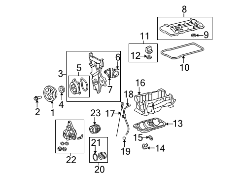 2009 Pontiac Vibe Thermostat Housing Diagram for 19185492