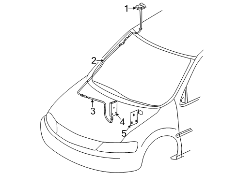 2005 Saturn Relay Antenna & Radio Diagram