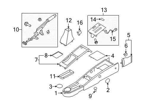 2010 Pontiac G3 Console Diagram
