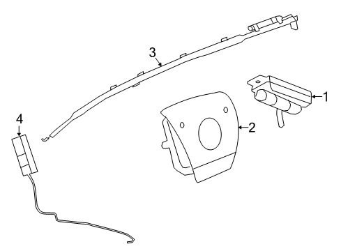 2007 GMC Acadia Air Bag Components Diagram 1 - Thumbnail