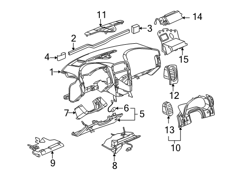 2008 Chevy Corvette Instrument Panel Diagram