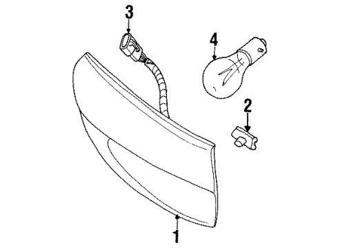 2000 Saturn SC1 Tail Lamps Diagram
