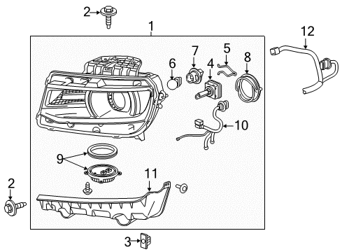 2014 Chevy Camaro Socket Diagram for 22943357