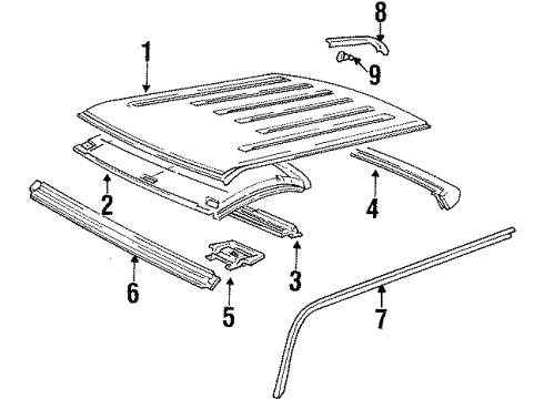 1992 Chevy C2500 Molding Retainer, Outer Diagram for 15554088