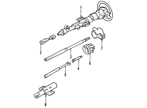 1994 Pontiac Trans Sport Steering Column, Steering Wheel Diagram