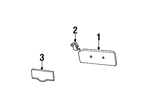 1986 Buick Century Mirror, Black Diagram for 1741050