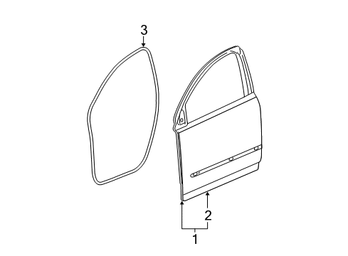 2012 GMC Acadia Front Door Diagram