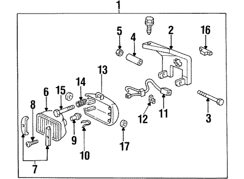 1990 GMC C3500 Fog Lamps Diagram