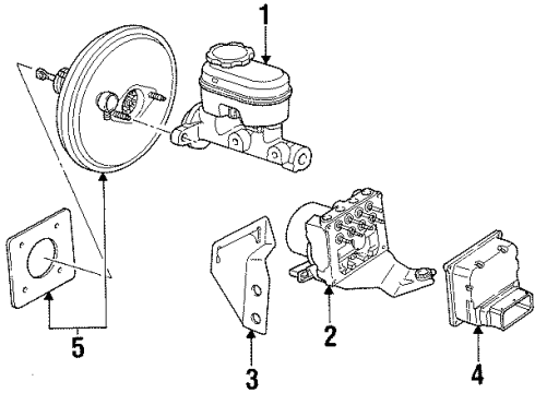 2001 Saturn SL2 Anti-Lock Brakes Diagram 1 - Thumbnail