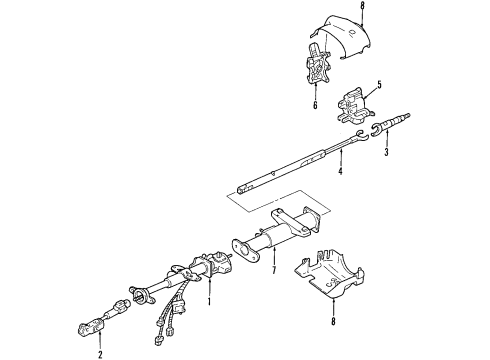 2000 Oldsmobile Silhouette Steering Column, Steering Wheel Diagram