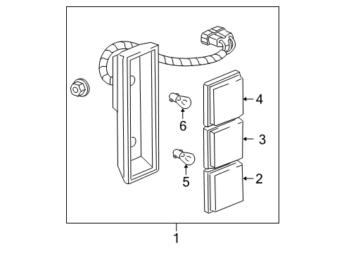 1999 Chevy Silverado 1500 Combination Lamps Diagram 1 - Thumbnail