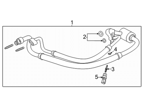 2022 Chevy Corvette Rear A/C Lines Diagram