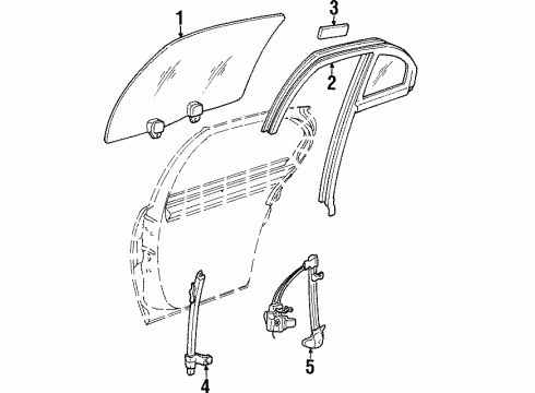 2003 Pontiac Grand Prix Lower Channel, Rear Passenger Side Diagram for 10290517