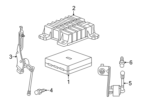 2023 Cadillac XT5 Level Sensor Ball Stud Diagram for 92139230