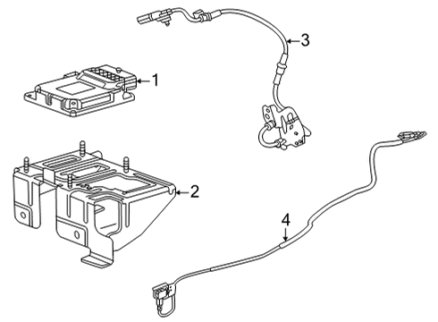 2021 Cadillac Escalade ESV Mount Bracket Diagram for 84960900