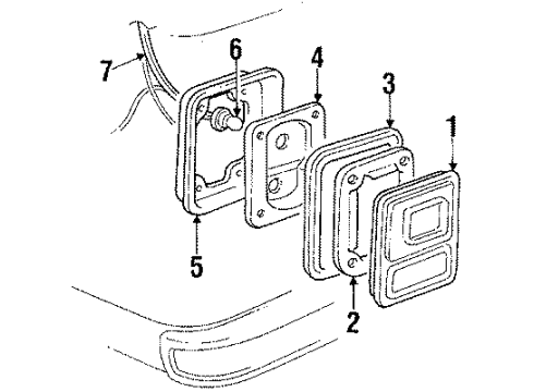 1993 Chevy G20 Tail Lamps Diagram