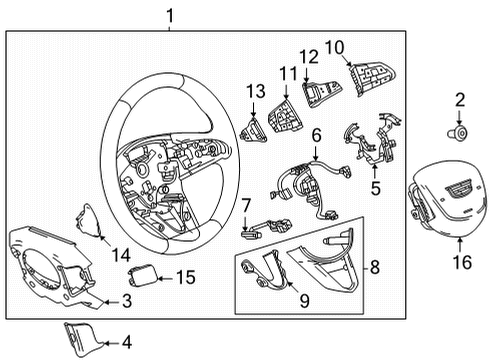 2024 Cadillac CT4 Hold Down Bolt Diagram for 11609585