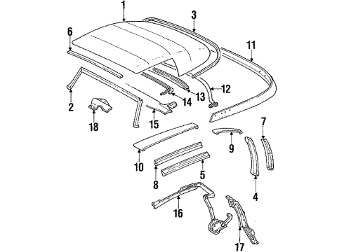 1990 Chevy Camaro Seal, Front Driver Side Diagram for 12520807